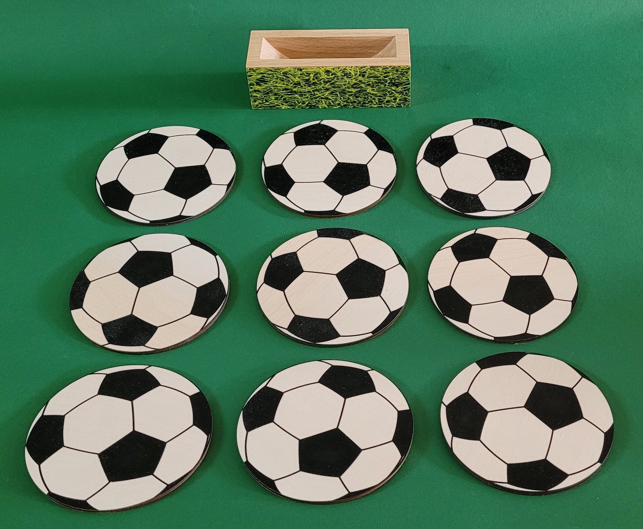 Lopty, 9 kusov vedľa seba